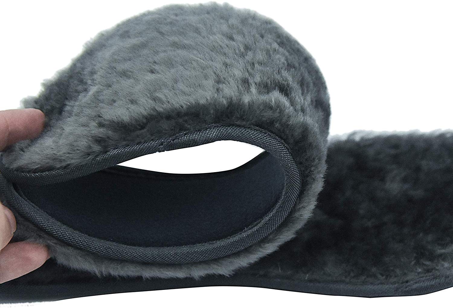 riemot Sheepskin Insoles for Men Women and Kids, Grey Normal, Super Thick Premium Lambswool Insoles for Wellies Slippers Boots - Knixmax