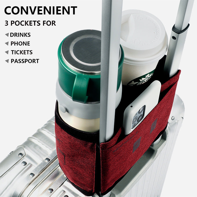 riemot Luggage Travel Cup Holder Perfect Gifts for Frequent Travelers(Red)