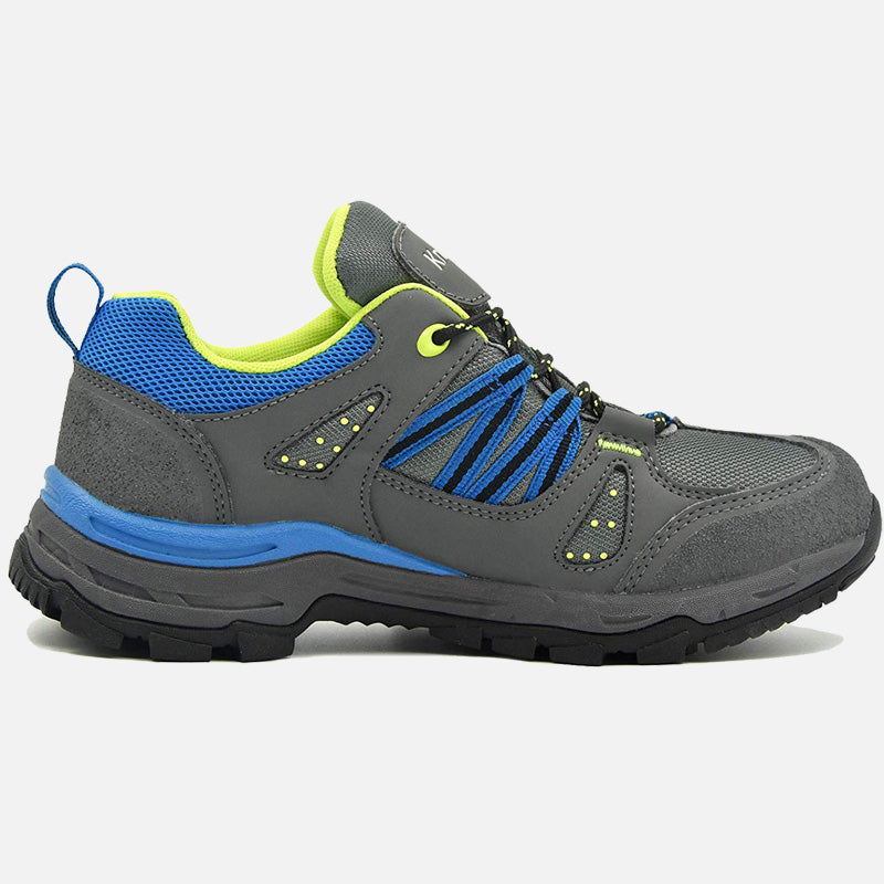 Knixmax Women's Waterproof Hiking Shoes Grey Blue Lightweight Running Trainers - Knixmax