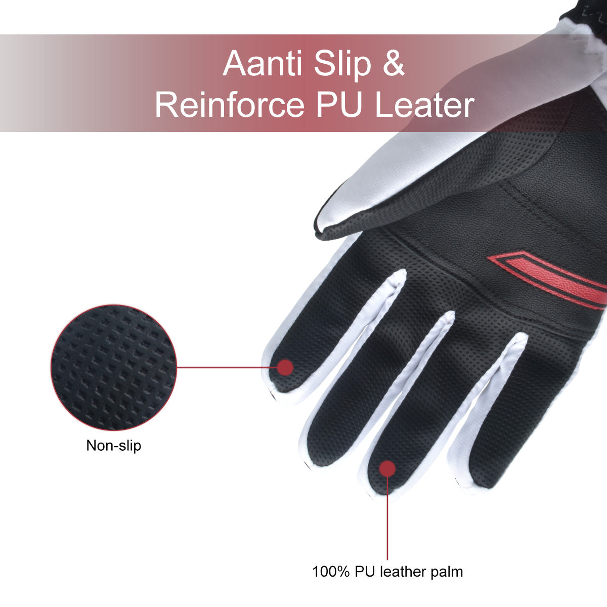 Waterproof Cycling Gloves for Women Ladies Thermal Running Gloves Ski Gloves, Windproof Anti-slip Warm Winter Gloves for Outdoor - Knixmax