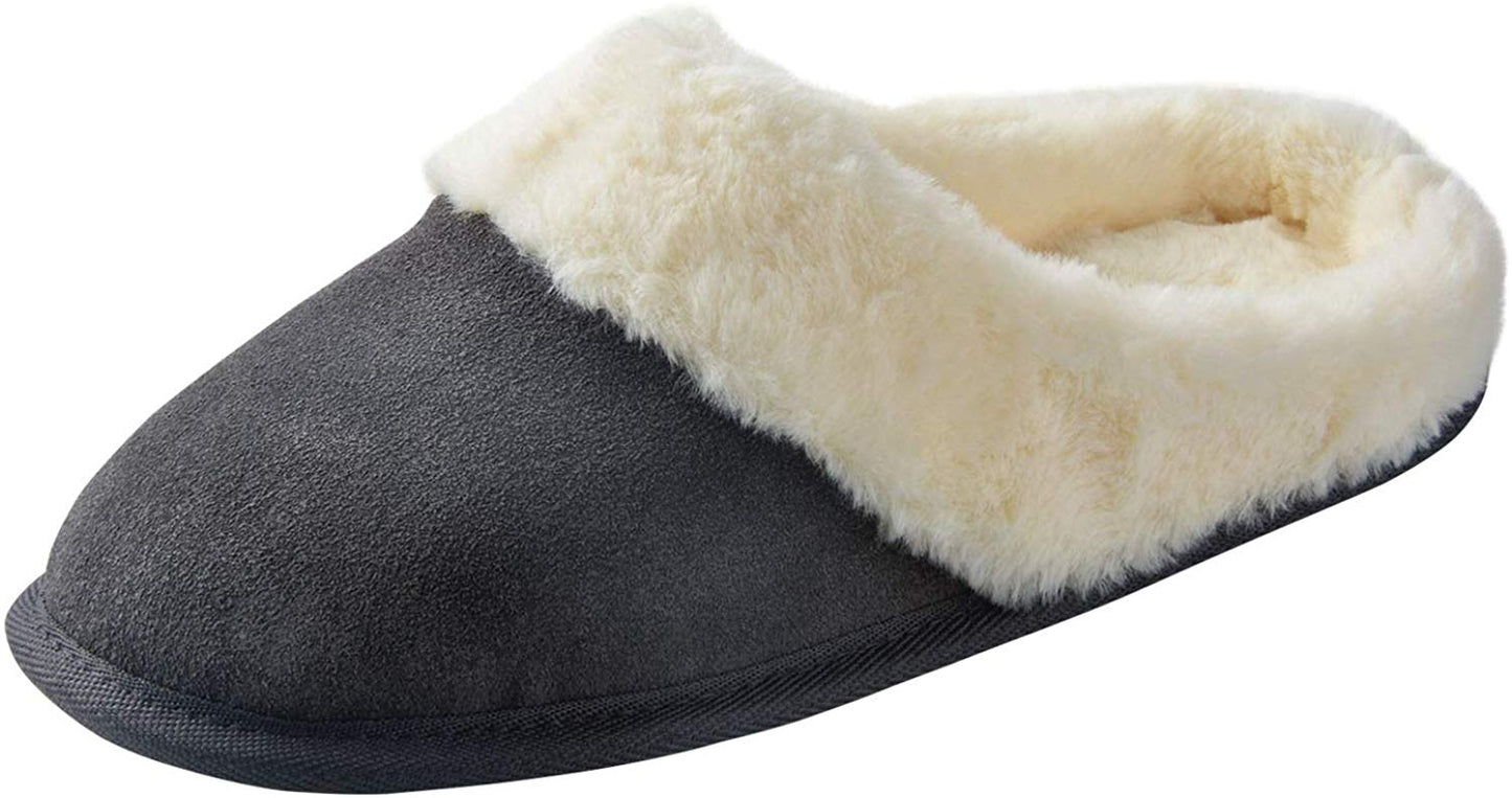 riemot Comfy Furry House Slippers for Women, Grey - Knixmax