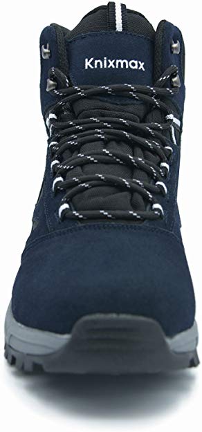 Knixmax Men's High Rise Hiking Boots, Navy, Mountain Climbing Ankle Boots - Knixmax