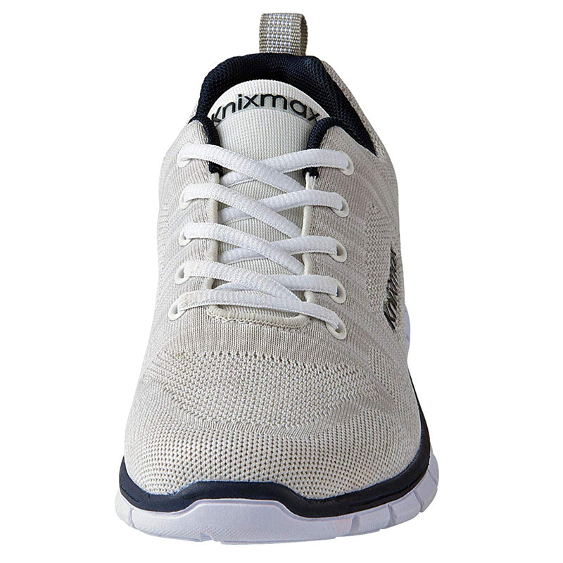 Knixmax Men's Trainers, White, Lightweight, Running Gym Fitness Sports Walking Shoes - Knixmax