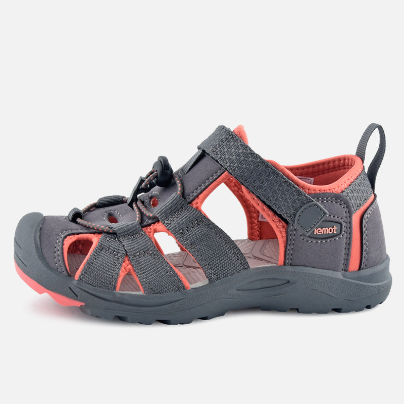 riemot Kids Breathable Closed Toe Sport Sandal Coral Summer Beach Walking Shoes - Knixmax