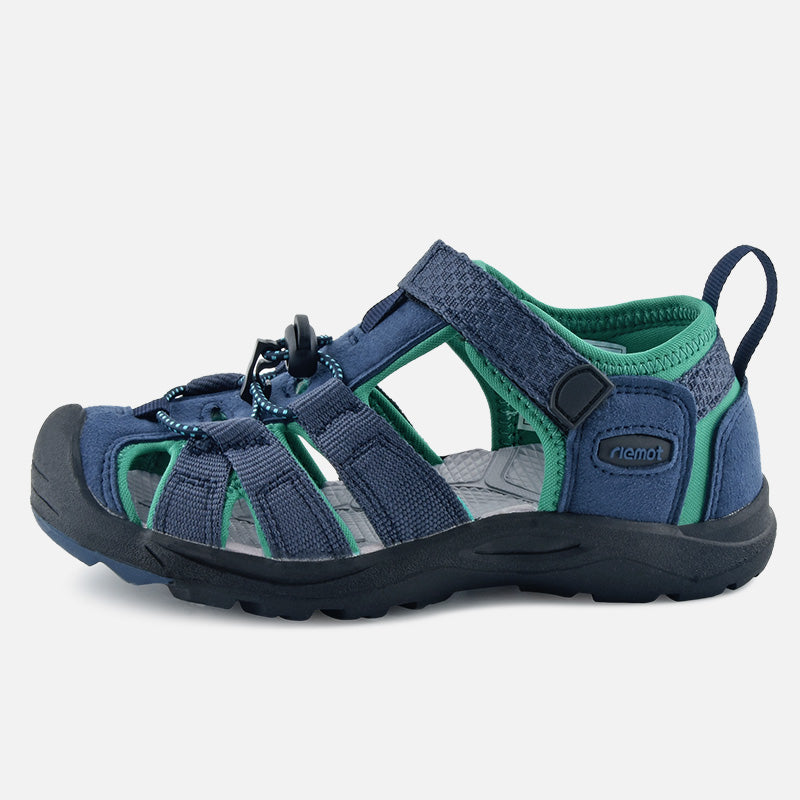 riemot Kids Breathable Closed Toe Sport Sandal Navy Summer Beach Walking Shoes - Knixmax