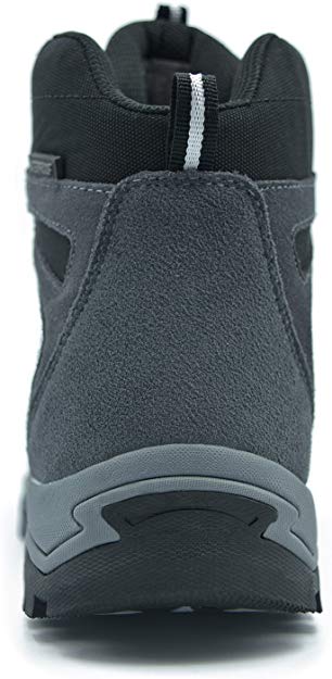 Knixmax Men's High Rise Hiking Boots, Grey, Mountain Climbing Ankle Boots - Knixmax
