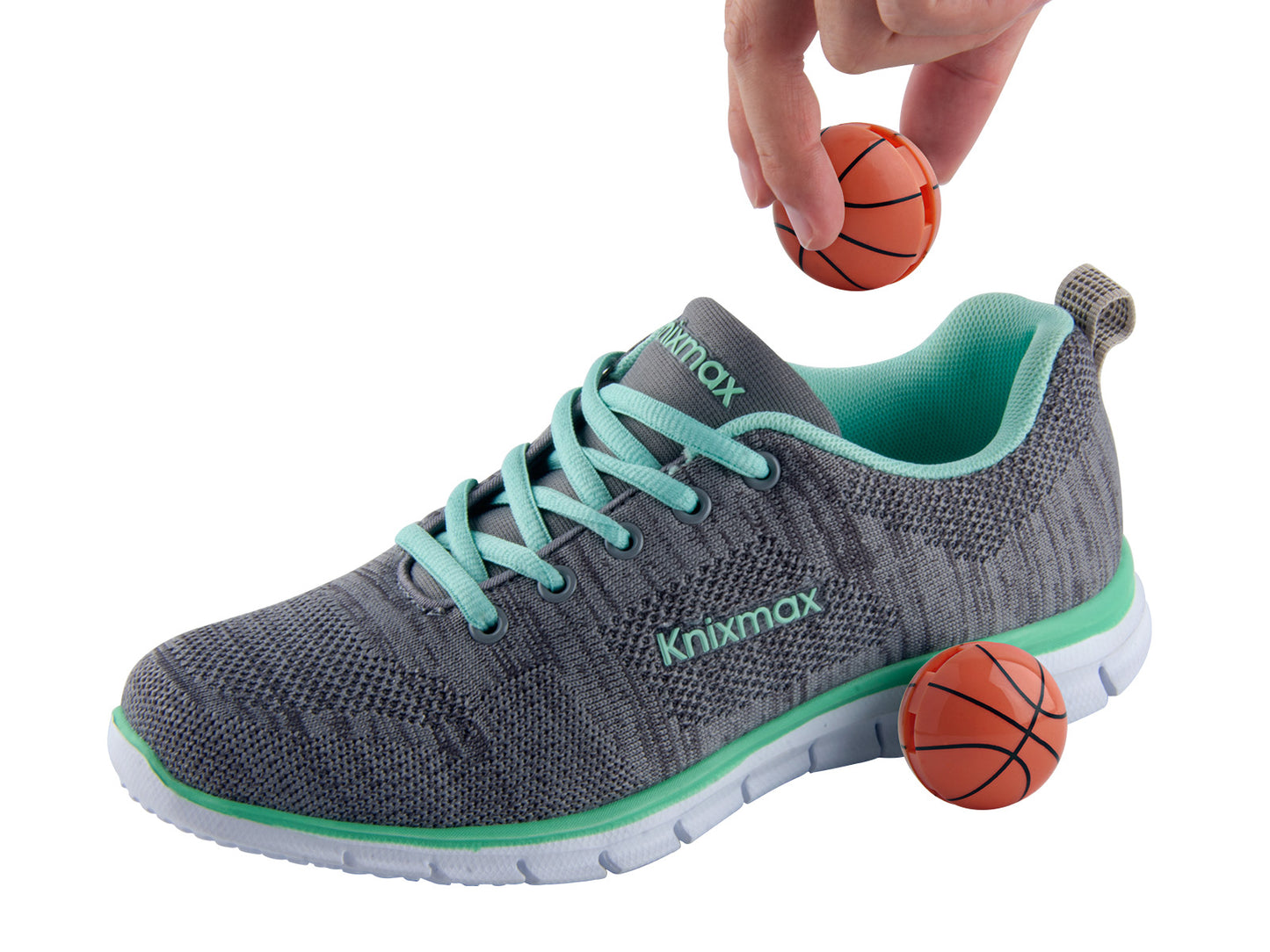Knixmax Shoe Deodorant Balls Air Fresheners Odour Eliminator for Footwear Backpacks Gym Bag Lockers 2 Balls Set - Basketball/Cologne Scent