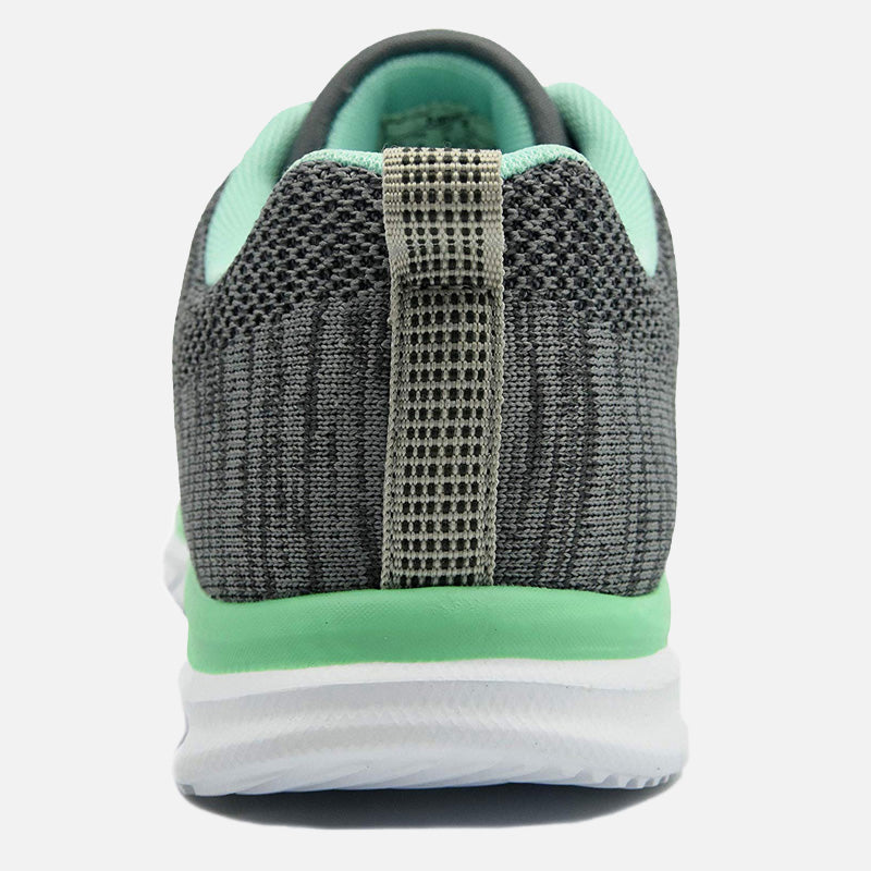 Knixmax Women's Knit Trainers, Grey Green, Lightweight, Running Gym Fitness Sports Walking Shoes - Knixmax