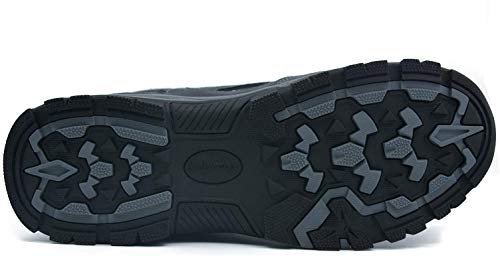 Knixmax Men's High Rise Hiking Boots, Grey, Mountain Climbing Ankle Boots - Knixmax