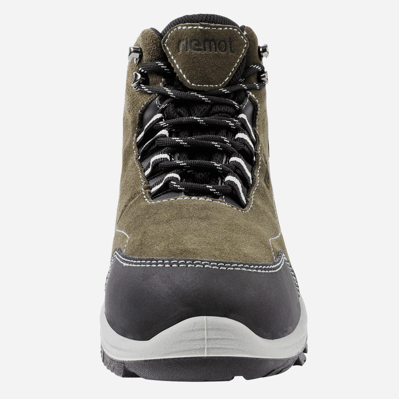 riemot Waterproof Men's Hiking Shoes Olive Green Lightweight Outdoor Boots for Camping