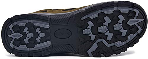 Knixmax Men's High Rise Hiking Boots, Brown, Mountain Climbing Ankle Boots - Knixmax