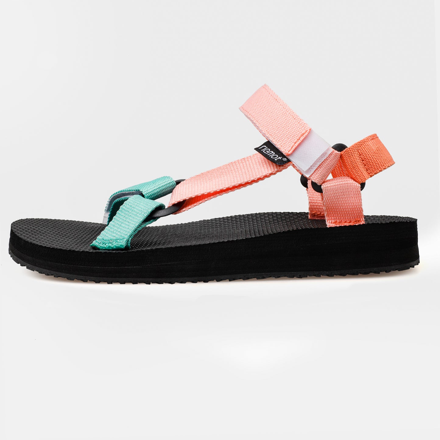 riemot Walking Sandals for Women Pink Green Ladies Casual Summer Shoes