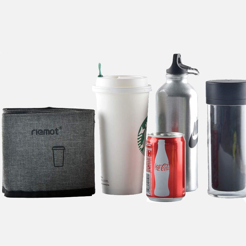 riemot Luggage Travel Cup Holder, Hands Free Drinks Caddy, Perfect Gifts for Frequent Travelers(Grey)