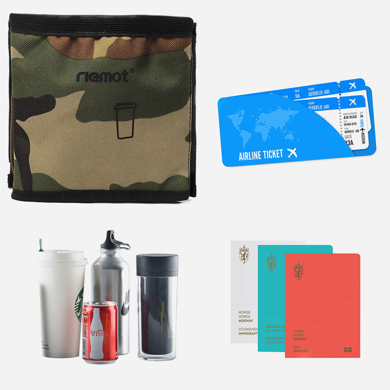 riemot Luggage Travel Cup Holder Perfect Gifts for Frequent Travelers(Camouflage)