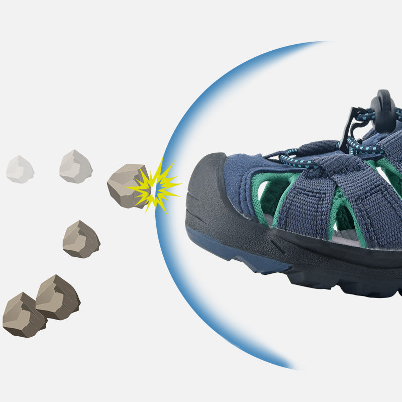 riemot Kids Breathable Closed Toe Sport Sandal Navy Summer Beach Walking Shoes - Knixmax