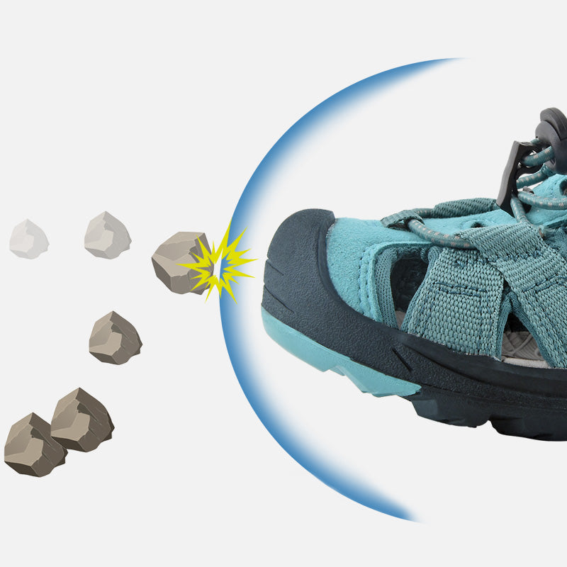 riemot Kids Breathable Closed Toe Sport Sandal Green Summer Beach Walking Shoes - Knixmax