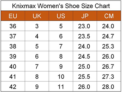 Knixmax Women's Running Trainers, Black, Lightweight Gym Fitness Air Sports Shoes - Knixmax