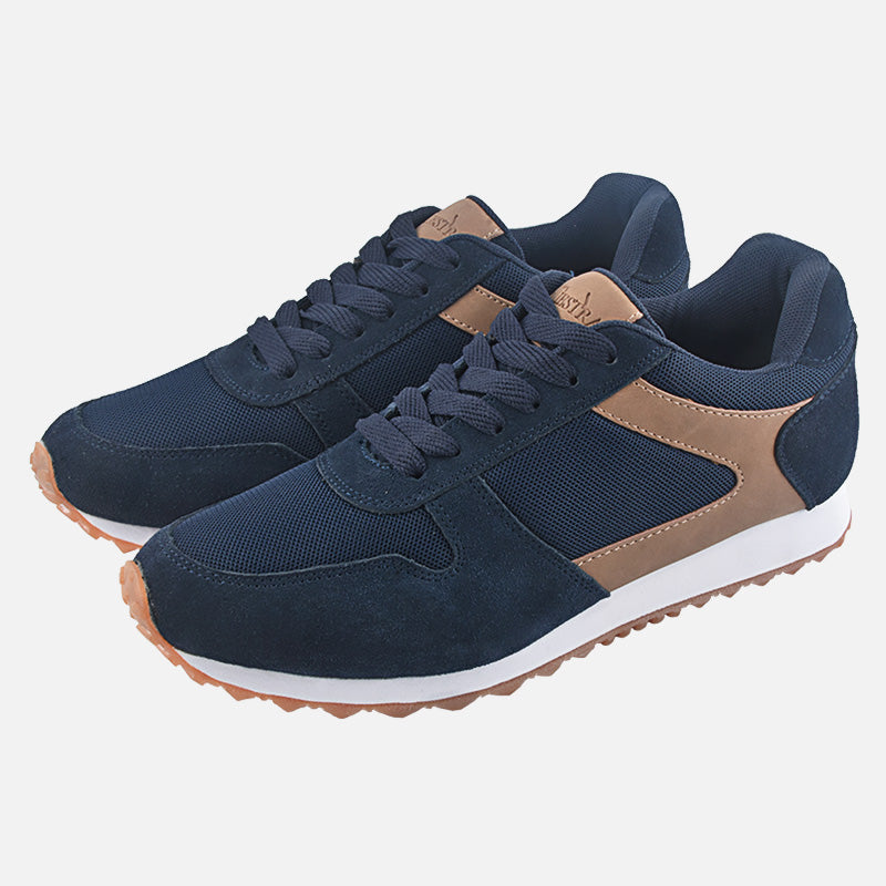 TIESTRA Men's Sport Running Shoes Navy Fashion Breathable Trainers Athletic Fitness Tennis Shoes - Knixmax
