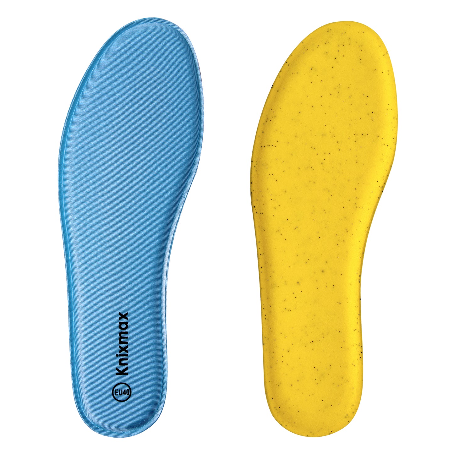 Knixmax Men & Women's Memory Foam Insoles, Blue, for Athletic Shoes & Sneakers