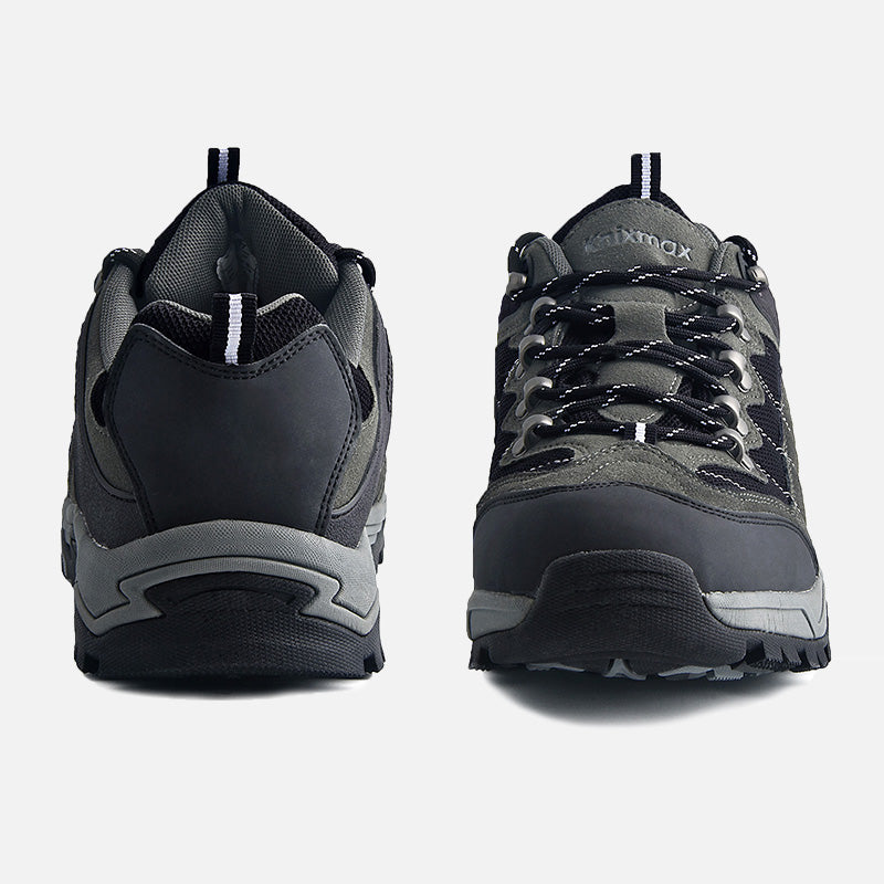 Knixmax Men's Trekking Hiking Shoes, Grey, Low Rise Waterproof Walking Shoes, Outdoor Sport Trainers - Knixmax