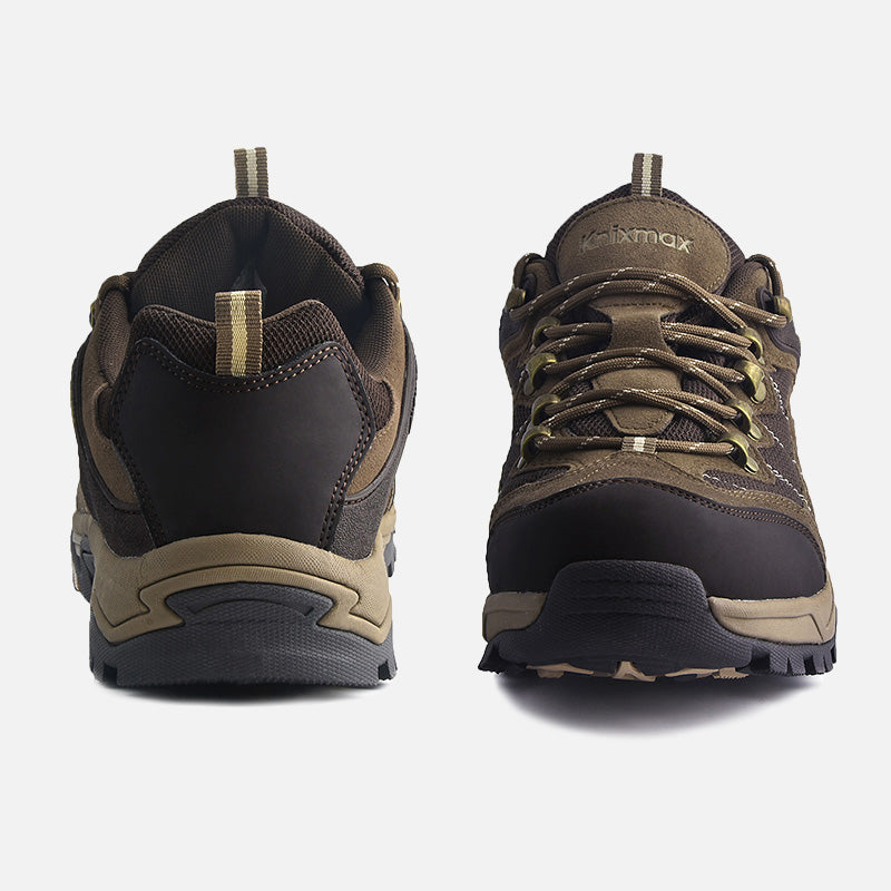 Knixmax Men's Trekking Hiking Shoes, Brown, Low Rise Waterproof Walking Shoes, Outdoor Sport Trainers - Knixmax