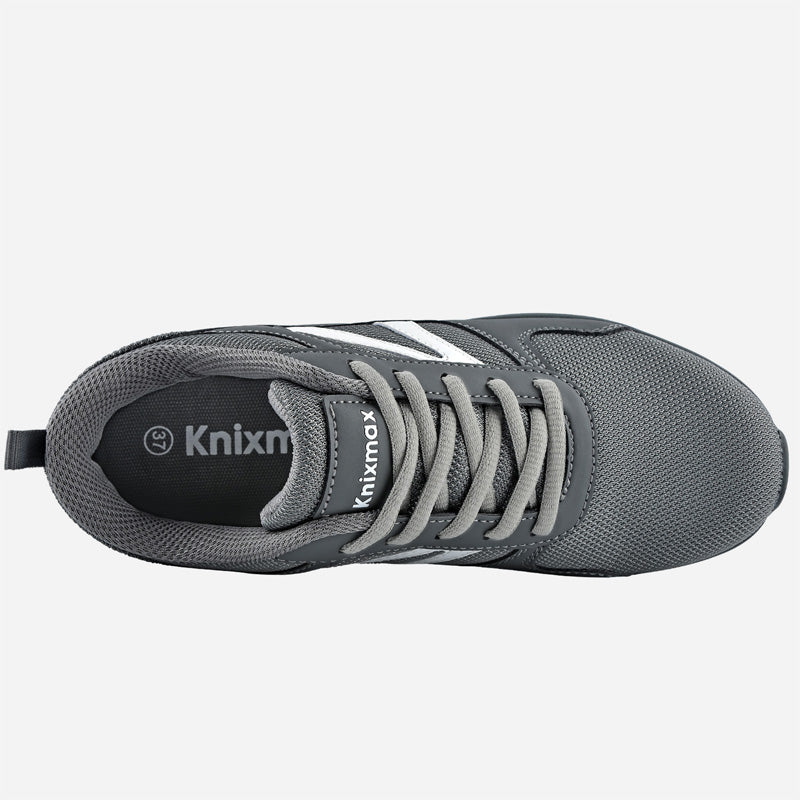 Knixmax Women's Running Trainers, Grey, Lightweight Gym Fitness Air Sports Shoes