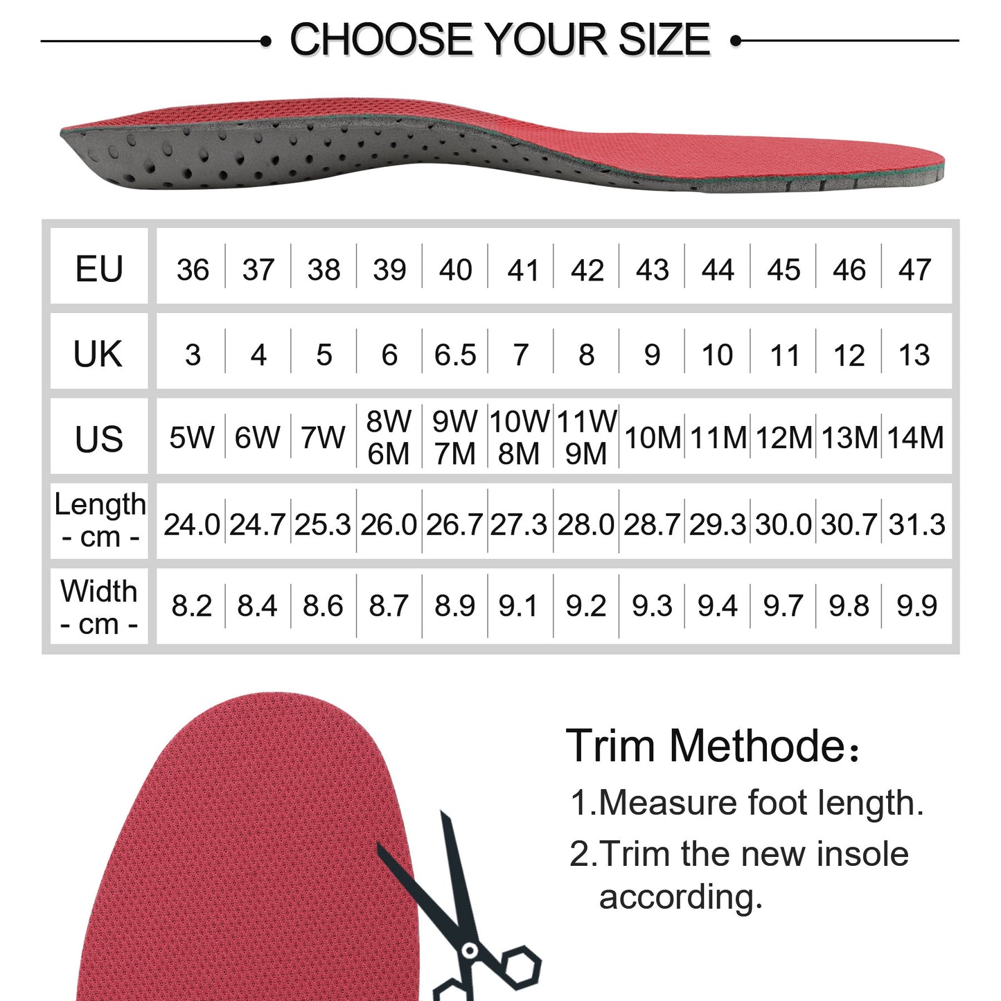 Knixmax Sports Insoles Rose Arch Support Full Length Orthotic Inserts for Women
