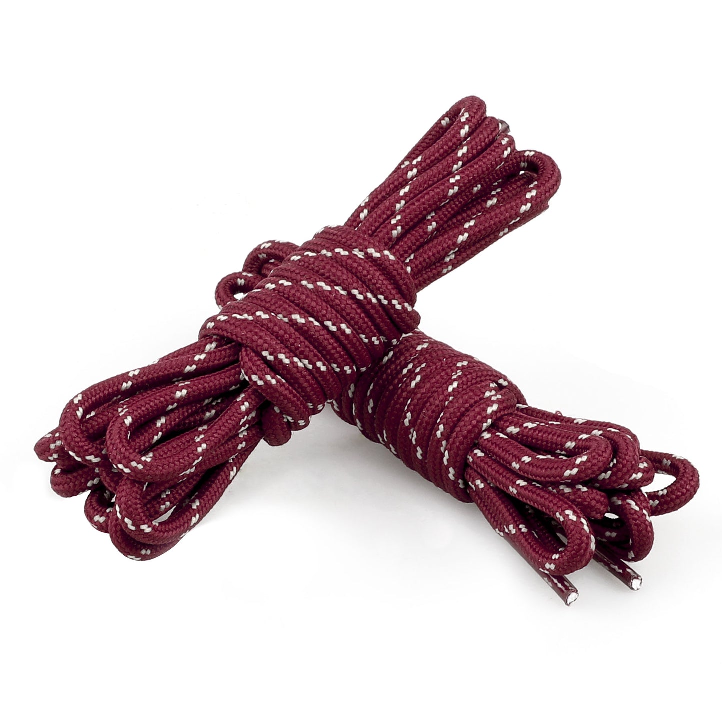 Knixmax Strong Round Shoe Laces Wine beige for Walking Boots Hiking Shoes Trainers Sneakers