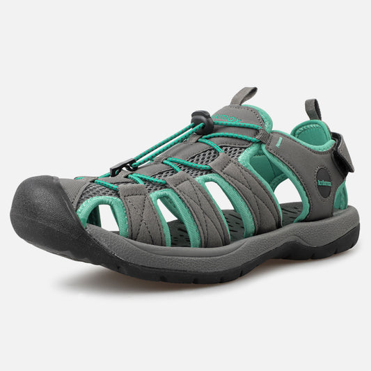 Knixmax Women's Closed Toe Sandals Green Wide Fit Sports Summer Shoes(Upgraded Version)