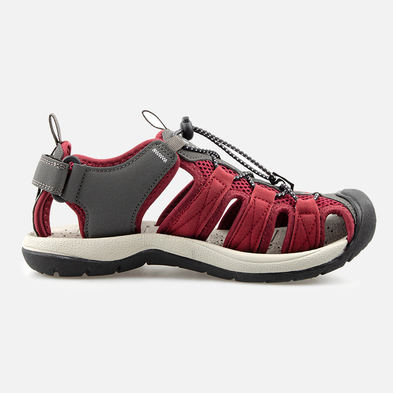 Knixmax Women's Closed Toe Sandals Red Wide Fit Sports Summer Shoes(Upgraded Version)
