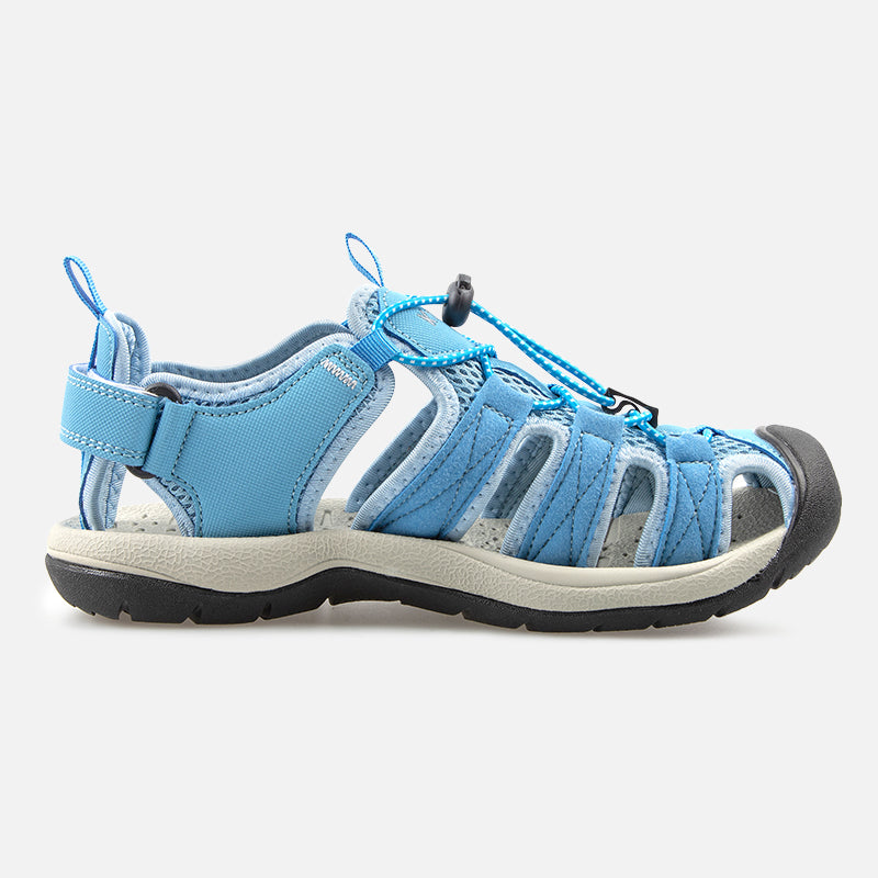 Knixmax Women's Closed Toe Sandals Blue Wide Fit Sports Summer Shoes(Upgraded Version)