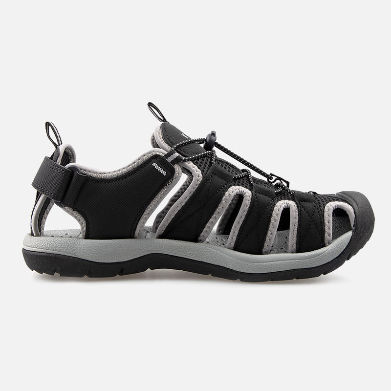 Knixmax Men's Closed Toe Sandals Black Wide Fit Sports Summer Shoes(Upgraded Version)