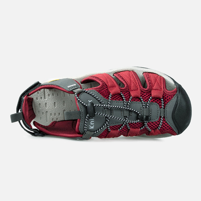 Knixmax Women's Closed Toe Sandals Red Wide Fit Sports Summer Shoes(Upgraded Version)
