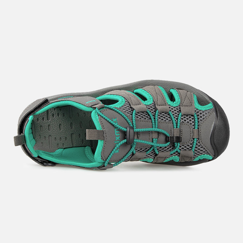 Knixmax Women's Closed Toe Sandals Green Wide Fit Sports Summer Shoes(Upgraded Version)