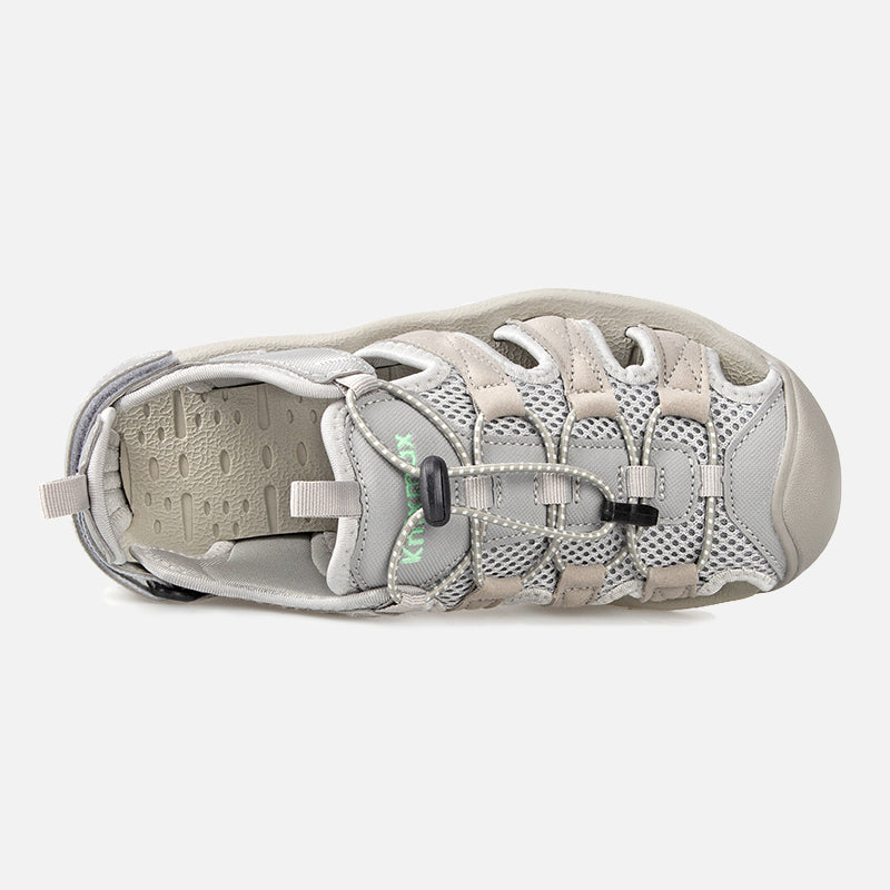 Knixmax Women's Closed Toe Sandals Grey Wide Fit Sports Summer Shoes(Upgraded Version)