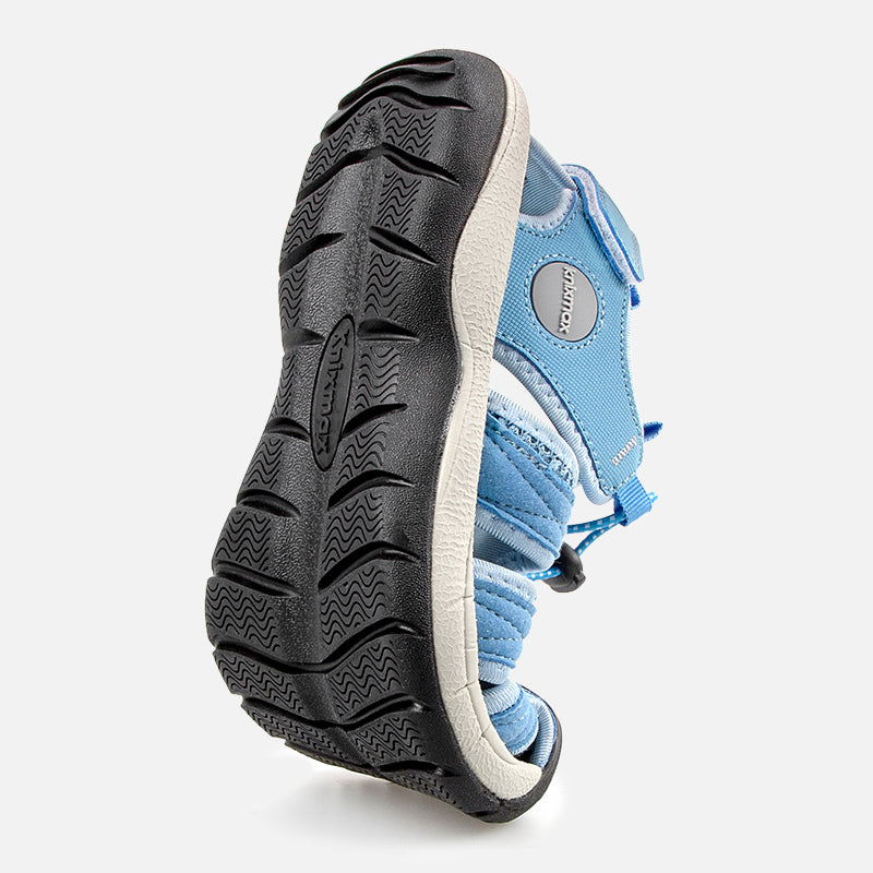 Knixmax Women's Closed Toe Sandals Blue Wide Fit Sports Summer Shoes(Upgraded Version)