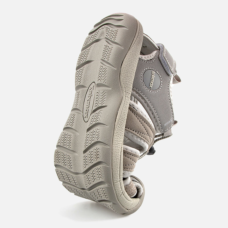 Knixmax Women's Closed Toe Sandals Grey Wide Fit Sports Summer Shoes(Upgraded Version)