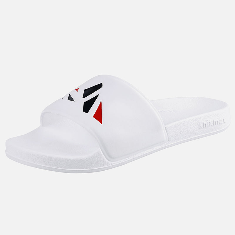 Knixmax Women & Men's Slide Open Toe Sandals White Bath Shower Slippers