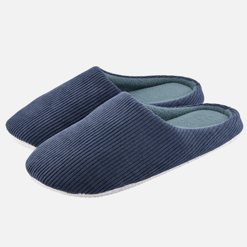 Knixmax Men's Slippers Memory Foam Navy Winter Slippers for Indoor Travel Hotel - Knixmax