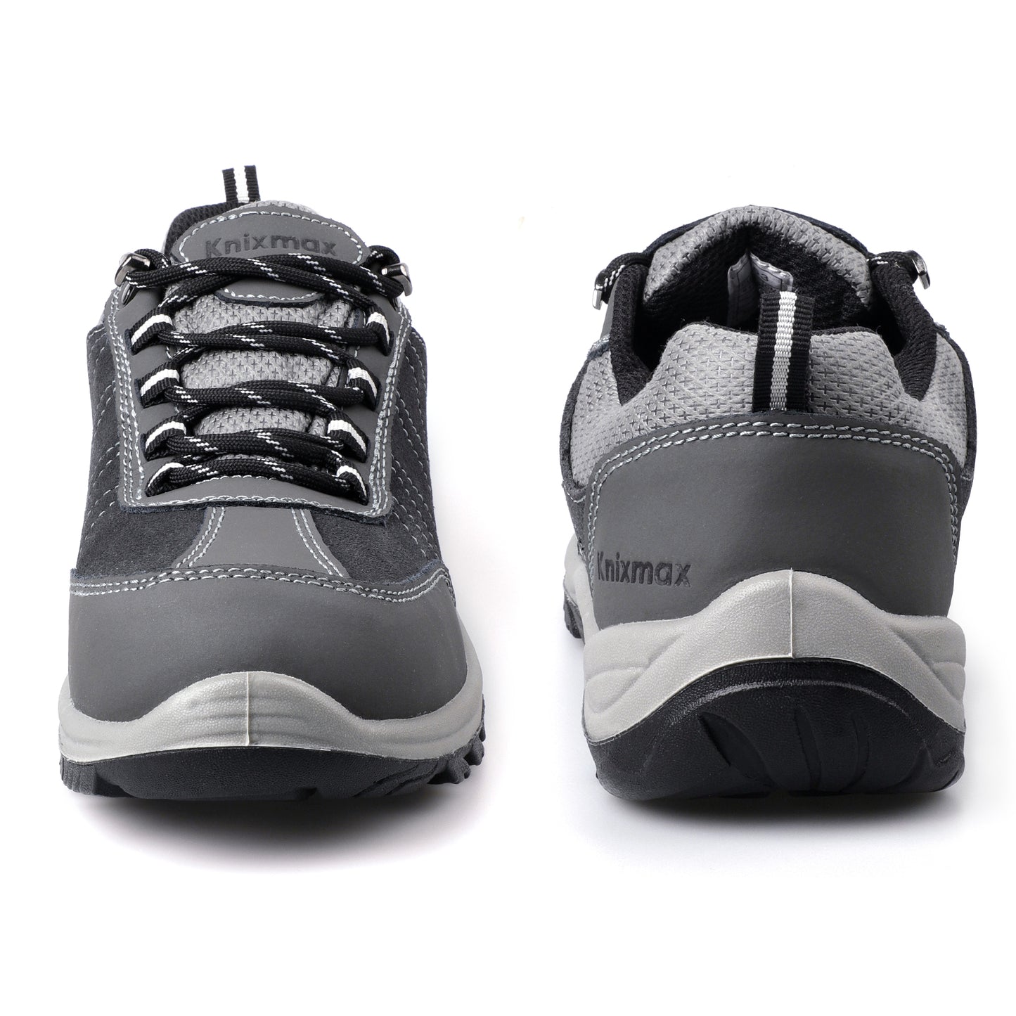 Knixmax Women's Waterproof Hiking Shoes Non-Slip Grey Outdoor Trainers for Trekking