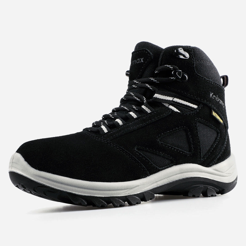 Knixmax Women's Hiking Boots Lightweight Non-Slip Black Climbing Trekking Shoes for Camping