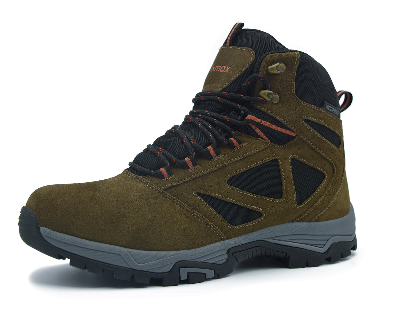 Knixmax Men's High Rise Hiking Boots, Brown, Mountain Climbing Ankle Boots - Knixmax