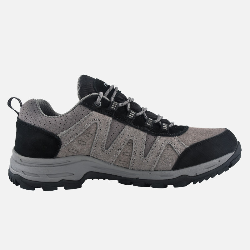 riemot Men's Waterproof Hiking Shoes Grey Black Lightweight Running Trainers - Knixmax