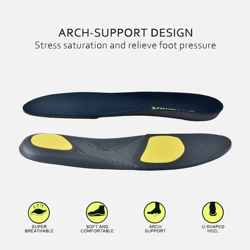 riemot Women Men's Orthotic Sport Insoles Navy Full Length Inner Soles with Arch Support - Knixmax