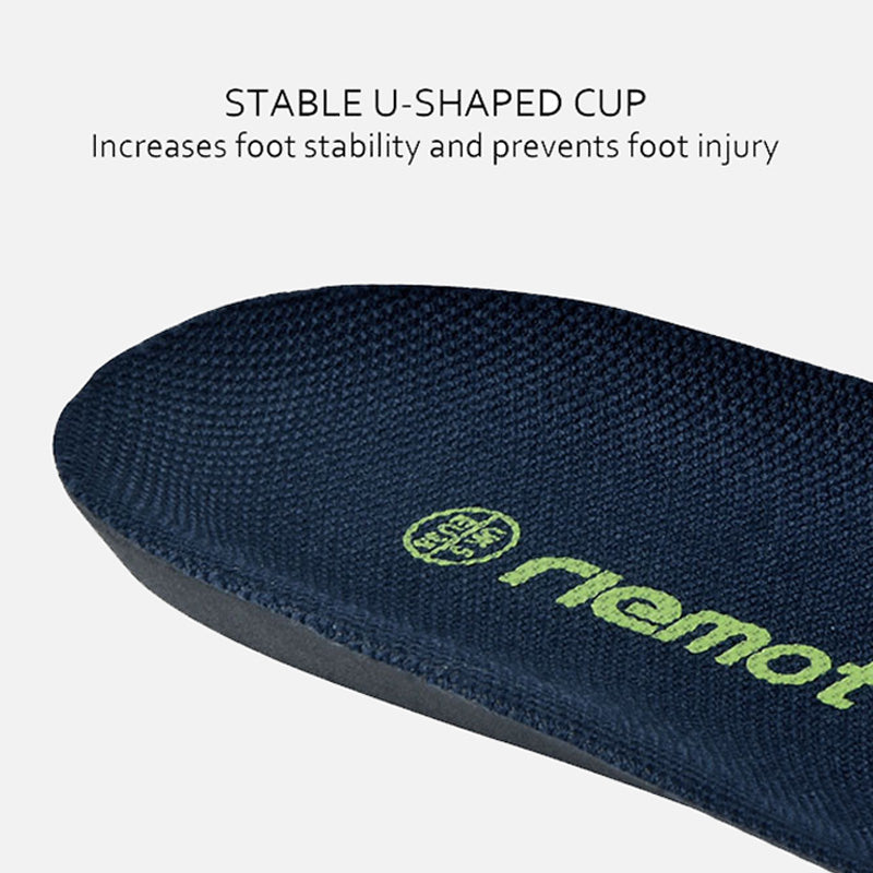 riemot Women Men's Orthotic Sport Insoles Navy Full Length Inner Soles with Arch Support - Knixmax
