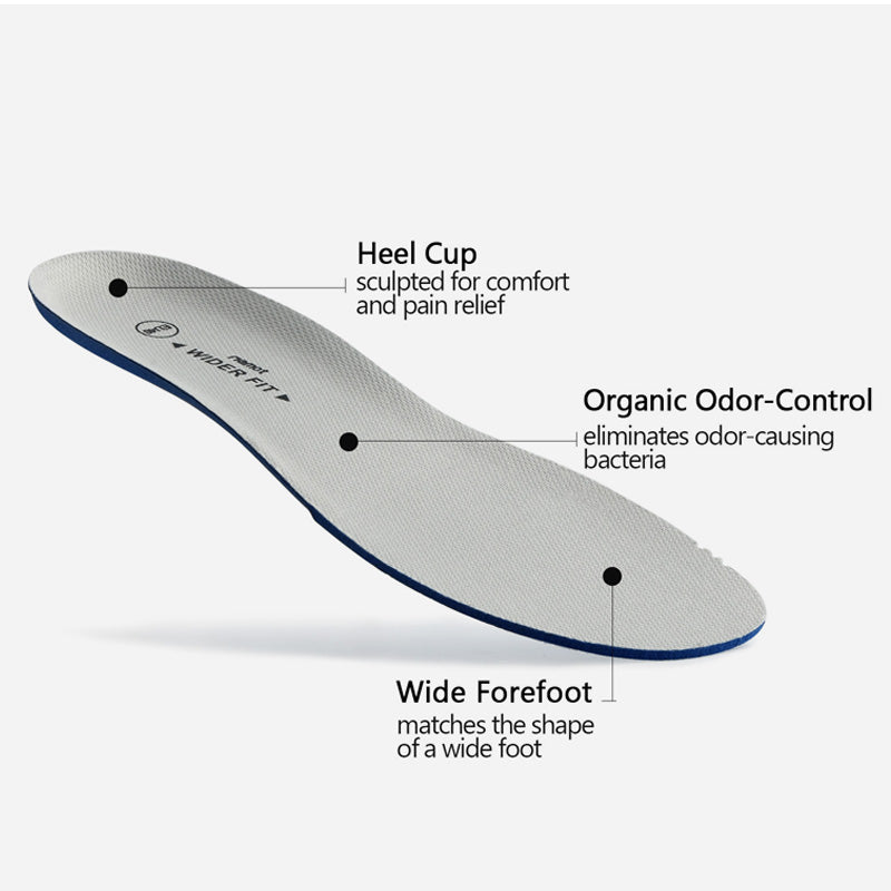 riemot Wide Fit Memory Foam Insoles for Men and Women, Replacement Shoe Inserts for Sports Shoes