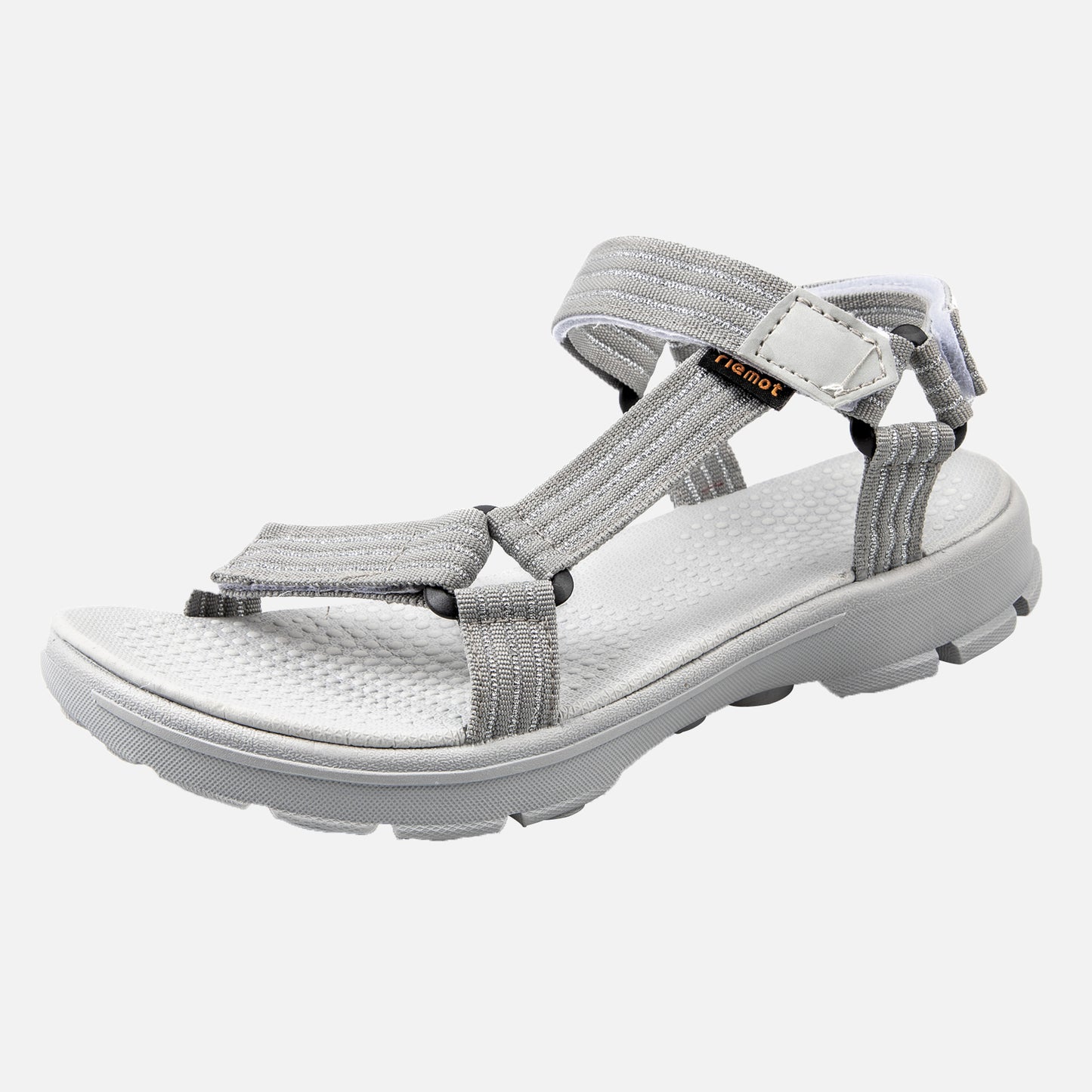 riemot Women's Open Toe Sport Sandals Adjustable Non-slip Arch Support Sliver Shoes