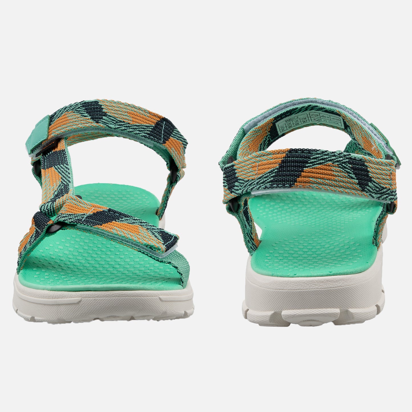 riemot Women's Open Toe Sport Sandals Adjustable Non-slip Arch Support Green Shoes