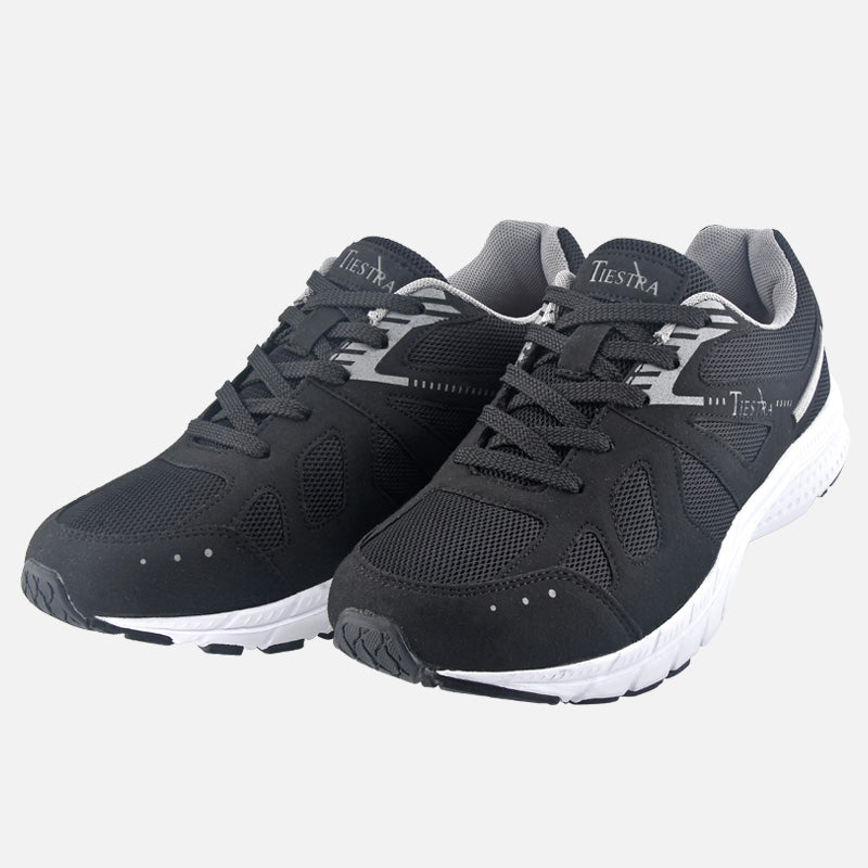 TIESTRA Walking Shoes for Women Running Shoes Black Outdoor Gym Fitness Trainer - Knixmax