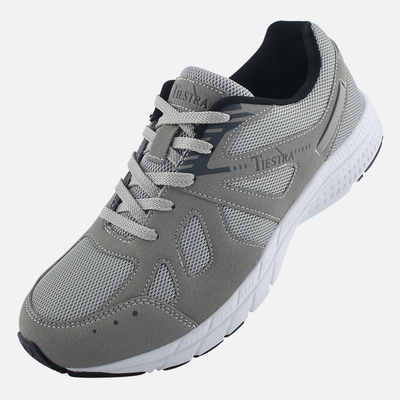 TIESTRA Walking Shoes for Men Running Shoes Grey Outdoor Gym Fitness Trainer - Knixmax